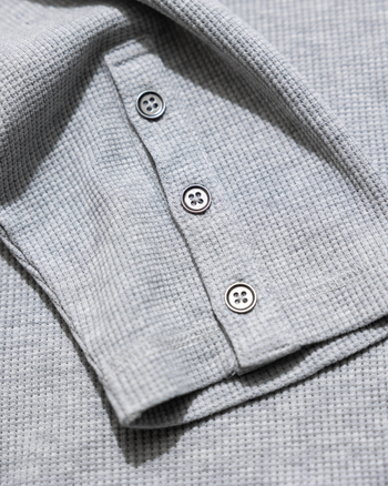 T-E155 E’TREALOUEST 25AW 亨利領華夫格長袖