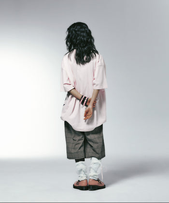 Niceghostclub -  x soulpusssy cat ghostsoulgirl gyaru big big tee (粉色) T-N198
