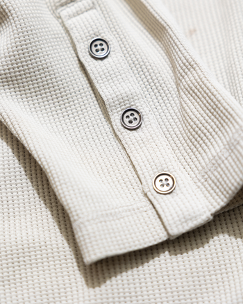 T-E155 E’TREALOUEST 25AW 亨利領華夫格長袖