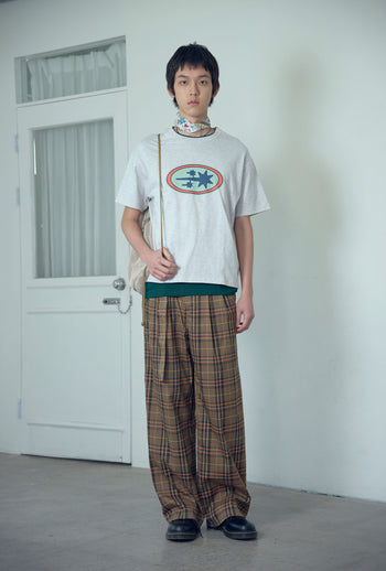 NICEGHOSTCLUB - OVAL 3STAR LOGO TEE 橢圓圖案T恤 [淺灰] T-N228