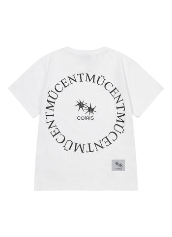 MUCENT X COIRIS SIGNATURE LOGO MIX HALF T (白色）T-C1039