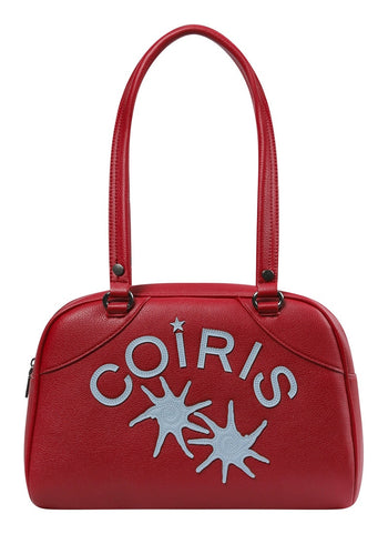 COIRIS - RODIC LEATHER PATCHWORK BOWLING BAG  (紅色）AC-C201