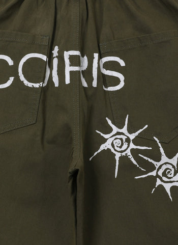 COIRIS - DREN BACK DIRTY LOGO 降落傘褲 [卡其綠] P-C157