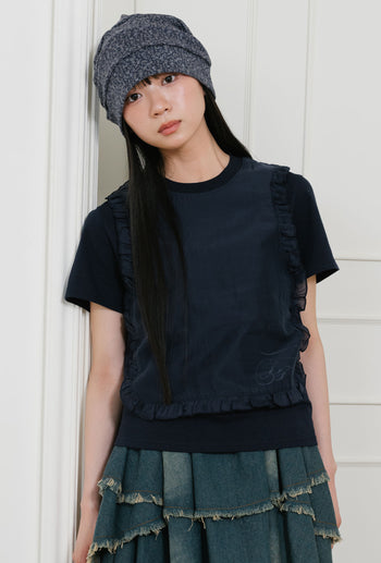 NICEGHOSTCLUB - ffats flower turban beanie [藍色] AC-N68