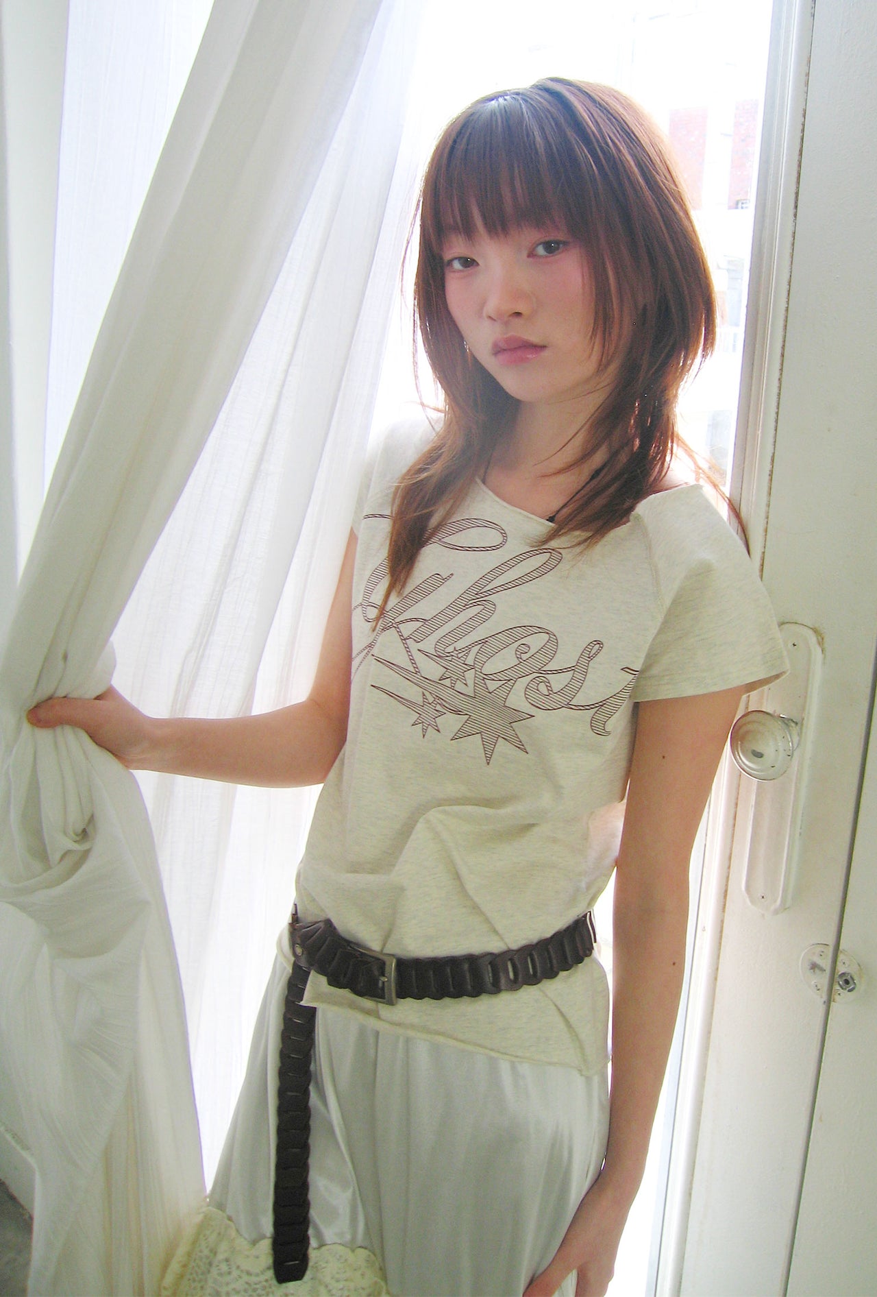NICEGHOSTCLUB - ghost raw edge tee [黃色] T-N1037