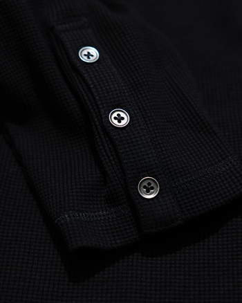 T-E155 E’TREALOUEST 25AW 亨利領華夫格長袖