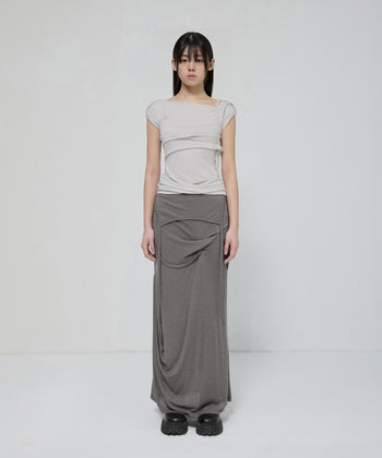 FLARE UP - Layered Bustier T-Shirt 疊層胸衣T卹 T-F1090 (白色)