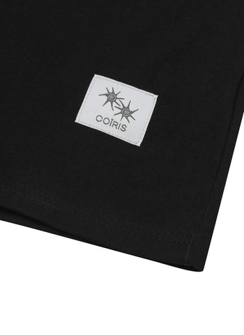 MUCENT X COIRIS ARIEL SIDE LEATHER PATCH HALF T (黑色）T-C1040