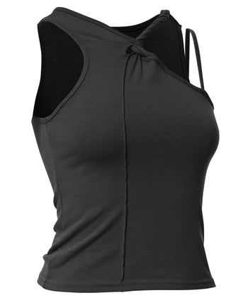 FLARE UP - Braided Sleeveless 編織無袖衫 T-F1088 (黑色)