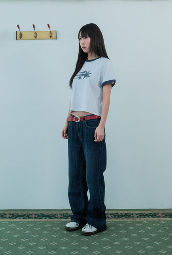 NICEGHOSTCLUB -RUSH 3STAR BASIC RINGER TEE 基本款圓領T恤 [白色] T-N217