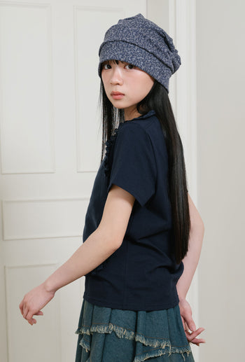 NICEGHOSTCLUB - ffats flower turban beanie [藍色] AC-N68