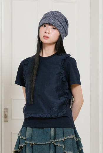 NICEGHOSTCLUB - ffats flower turban beanie [藍色] AC-N68