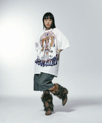 Niceghostclub - x soulpusssy cat ghostsoulgirl gyaru big big tee(白色）T-N198