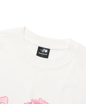 NICEGHOSTCLUB -  star shoes girl big big tee [白色] T-N1035
