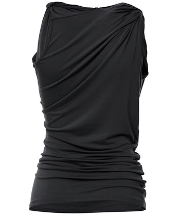 FLARE UP - Braided Asymmetrical Sleeveless 編織不對稱無袖衫 T-F1089 (黑色)