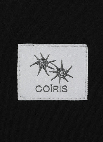 MUCENT X COIRIS MARINAE SIDE LEATHER PATCH HALF T (黑色）T-C1041