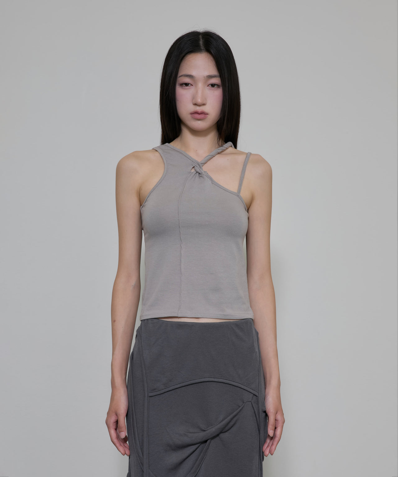 FLARE UP - Braided Sleeveless 編織無袖衫 T-F1088 (灰色)