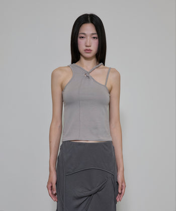 FLARE UP - Braided Sleeveless 編織無袖衫 T-F1088 (灰色)
