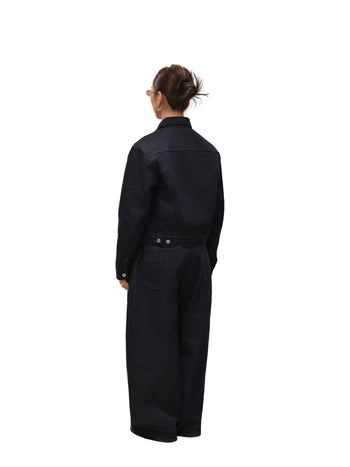 6CRAYON 11.3oz Wide-Leg Baggy Denim Pants 牛仔長褲 (深藍色) P-C159