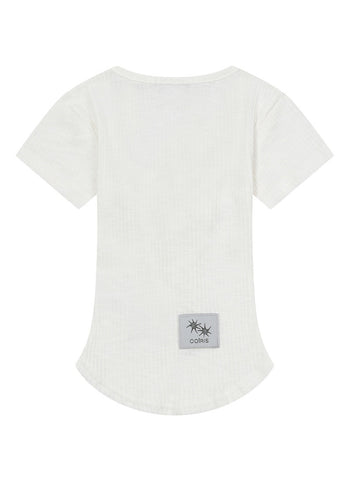 COIRIS - ROXI EYELET CORSET HALF T (白色）T-C1042