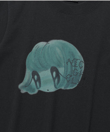 NICEGHOSTCLUB - BIG EYES DOLL TEE [炭灰]  T-N1022