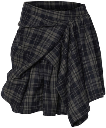 FLARE UP - Asymmetrical Draped Layered Skirt 不對稱垂褶層疊半身裙 P-F213