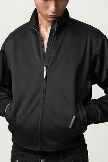 JOBDATASHEET - Basic Slim-Fit Stand-Collar Jacket with Leather Patch D58