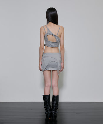 FLARE UP - 4-Layered Skirt 特殊四層裙 P-F209 (灰色)