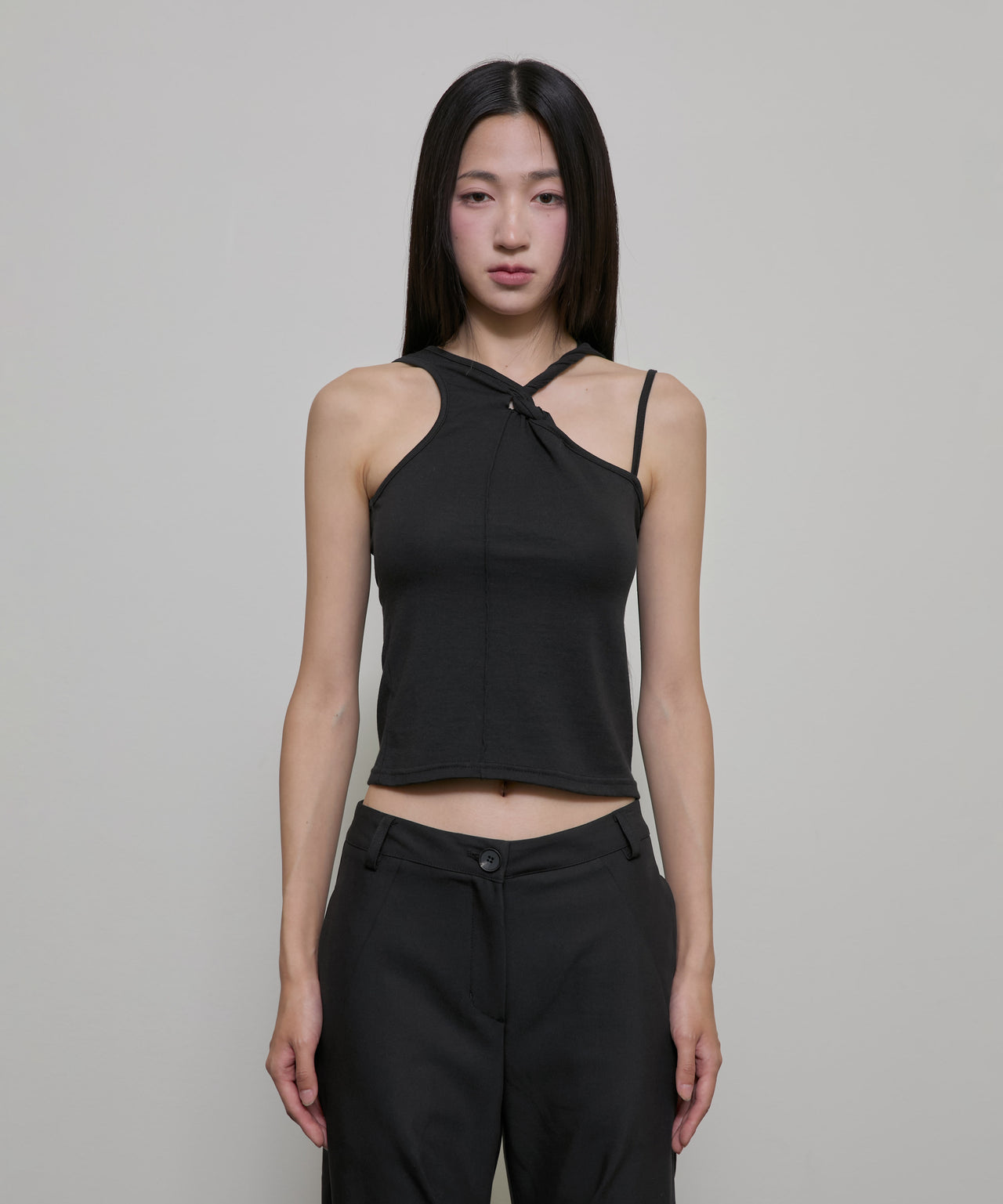 FLARE UP - Braided Sleeveless 編織無袖衫 T-F1088 (黑色)