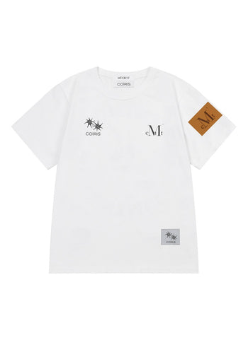 MUCENT X COIRIS SIGNATURE LOGO MIX HALF T (白色）T-C1039