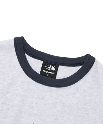 NICEGHOSTCLUB -RUSH 3STAR BASIC RINGER TEE 基本款圓領T恤 [白色] T-N217