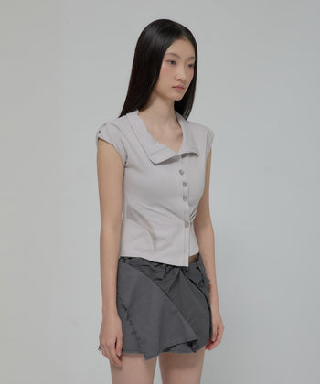 FLARE UP - Asymmetrical Layered Mini Skirt 不對稱層疊迷你裙 P-F211