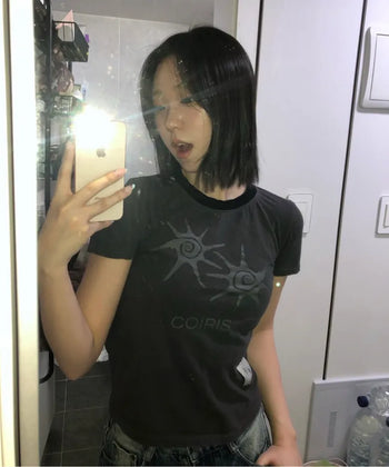COIRIS - SOLUNA HALF T UNISEX 短袖T [灰棕] T-C1007