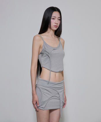FLARE UP - 4-Layered Skirt 特殊四層裙 P-F209 (灰色)