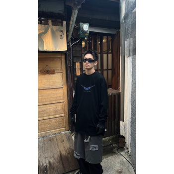 “ 𝗚𝘂𝗯𝗮𝗻 MADE " 龍年限定 龍騰印花 插畫 火焰 寬鬆 重磅 圓領 長袖