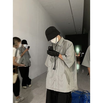 WBI 23SS  𝚔𝚗𝚒𝚏𝚎 𝚌𝚞𝚝 𝙼𝙰𝙳𝙴 𝚃𝚊𝚒𝚠𝚊𝚗刀割拼接軟殼襯衫 膠囊系列「時空者」最強補貨