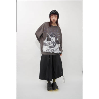 “MADE 𝗚𝘂𝗯𝗮𝗻 " 針織 韓國  膠片 迷因 復古 貓咪 90's 大學T