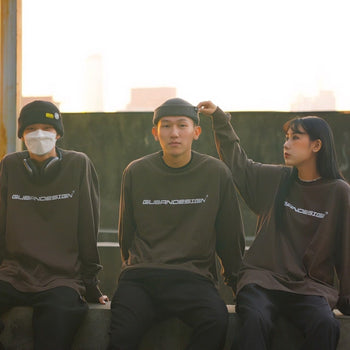 “MADE 𝗚𝘂𝗯𝗮𝗻" 𝗴𝘂𝗯𝗮𝗻𝗱𝗲𝘀𝗶𝗴𝗻 螺紋 重磅 𝗟𝗢𝗚𝗢 寬鬆 長袖 硬挺 衛衣