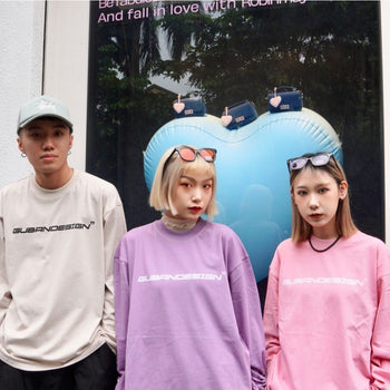 “MADE 𝗚𝘂𝗯𝗮𝗻" 𝗴𝘂𝗯𝗮𝗻𝗱𝗲𝘀𝗶𝗴𝗻 螺紋 重磅 𝗟𝗢𝗚𝗢 寬鬆 長袖 硬挺 衛衣