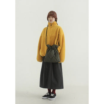 正韓波浪縫紋水桶包