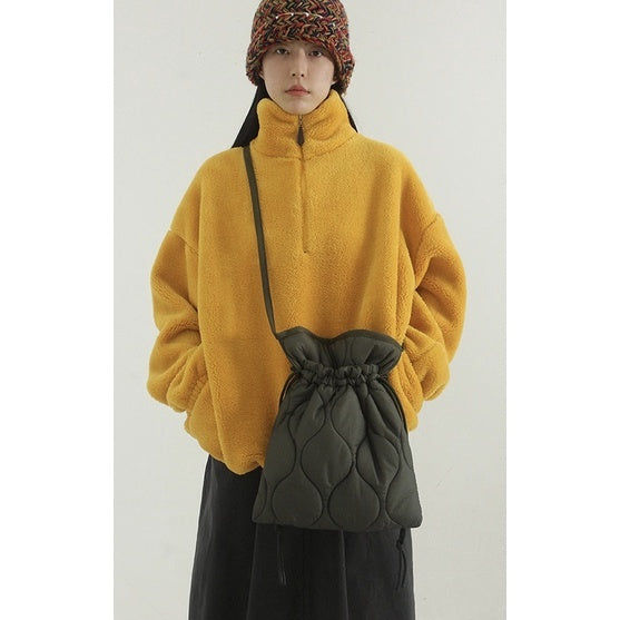 正韓波浪縫紋水桶包