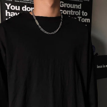 十字架拼接設計項鍊｜項鍊｜鈦鋼｜百搭｜嘻哈｜不掉色｜男女配飾