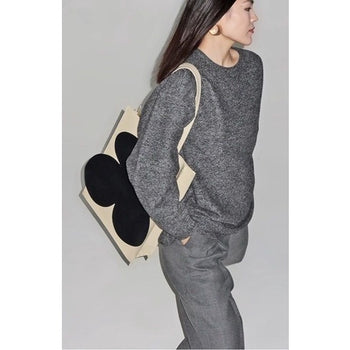 "FAKEROOM" 無性別 獨立設計師 升級版 小花 托特包 手提 藝術 綠色 原創