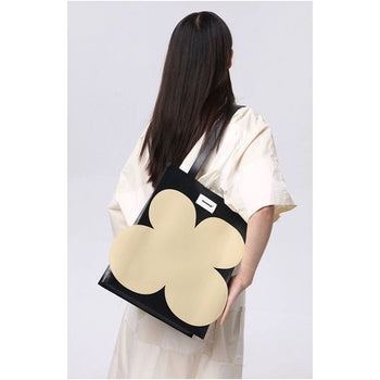 "FAKEROOM" 無性別 獨立設計師 升級版 小花 托特包 手提 藝術 綠色 原創