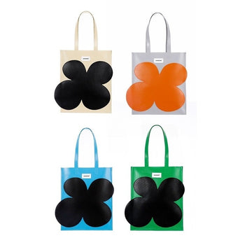 "FAKEROOM" 無性別 獨立設計師 升級版 小花 托特包 手提 藝術 綠色 原創