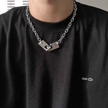 808bass設計扣款項鍊｜項鍊｜鈦鋼｜設計｜極簡｜不掉色｜男女配飾