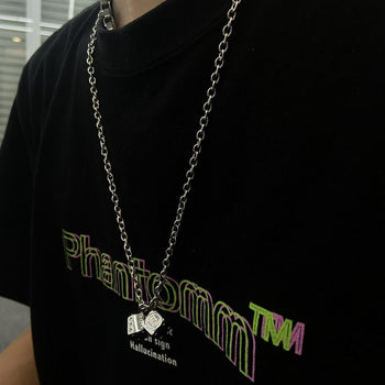 嘻哈骰子｜項鍊｜鈦鋼｜男生項鍊｜嘻哈項鍊｜銀項鍊