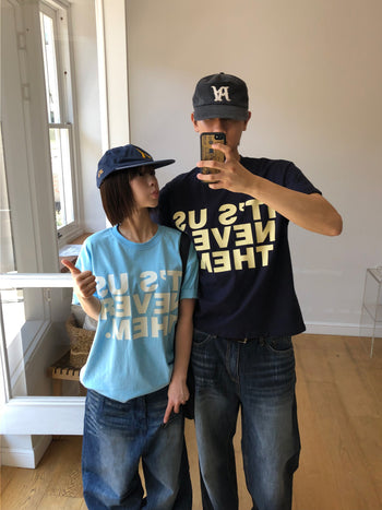 正韓 IT'S US NEVER THEM 寬短T-shir T-K1103