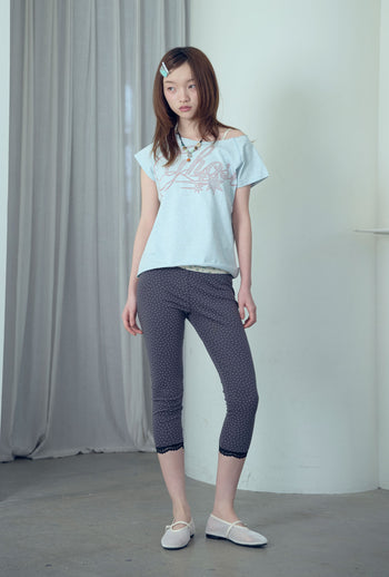 NICEGHOSTCLUB - ghost raw edge tee [藍色] T-N1037