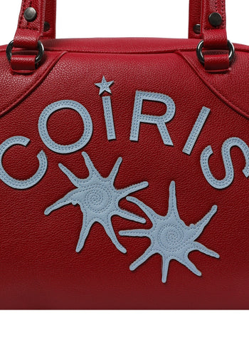COIRIS - RODIC LEATHER PATCHWORK BOWLING BAG  (紅色）AC-C201